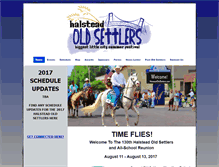 Tablet Screenshot of halsteadoldsettlers.com